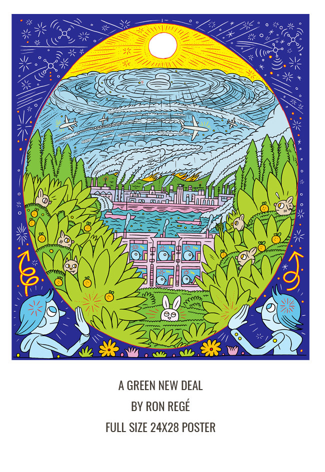 GREEN NEW DEAL poster by RON REGÉ